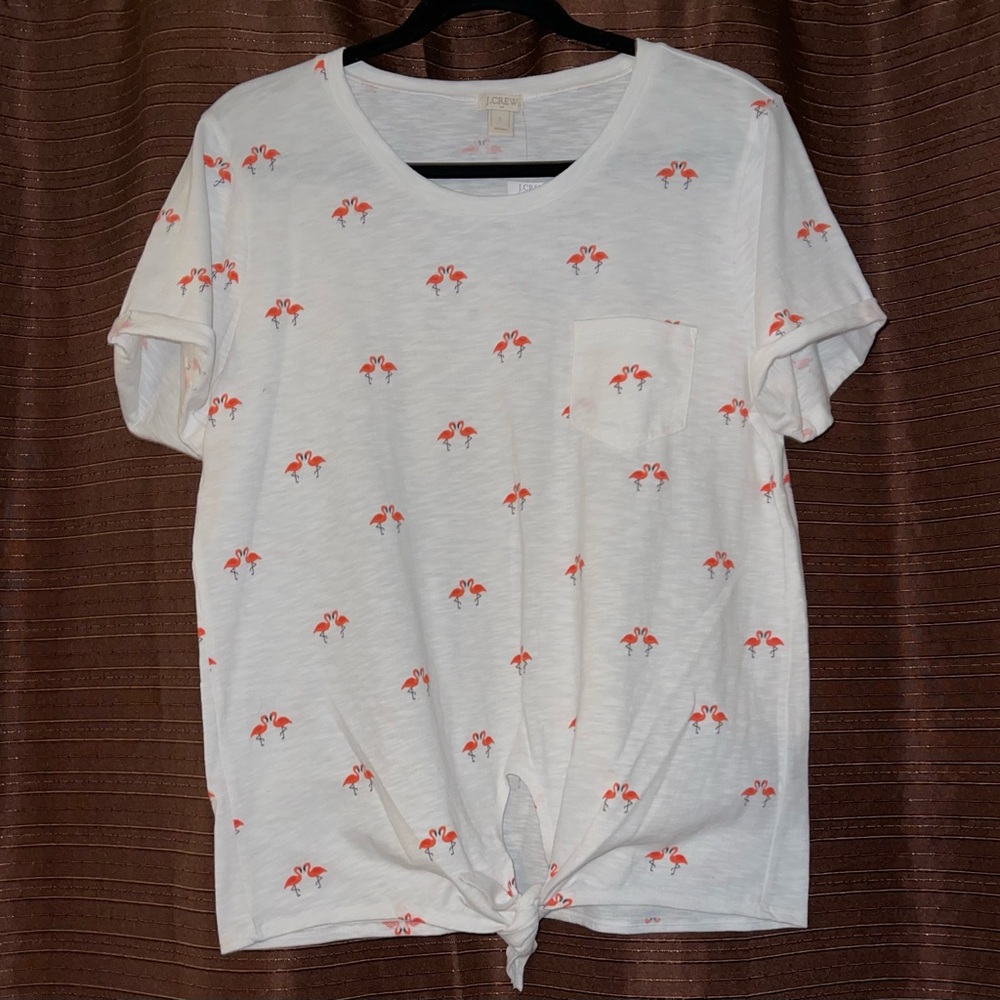 NWT J. Crew Flamingo Tee